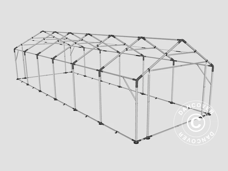 Lagertelt PRO 4x12x2x3,1m, PVC, Grå - Image 36