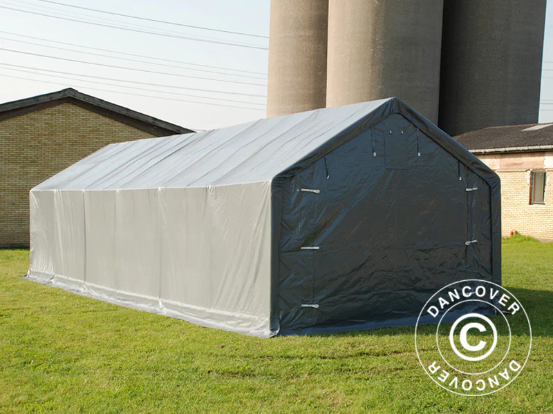 Lagertelt PRO 4x12x2x3,1m, PVC, Grå - Image 5
