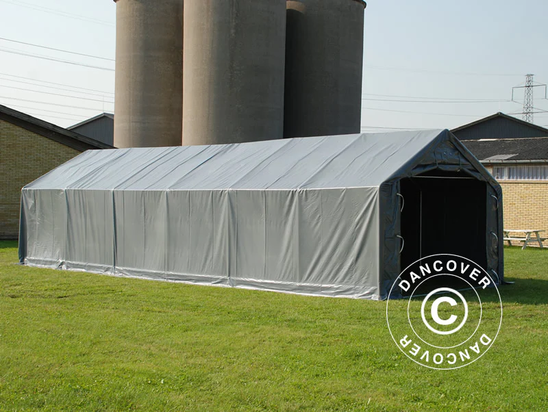 Lagertelt PRO 4x12x2x3,1m, PVC, Grå - Image 7