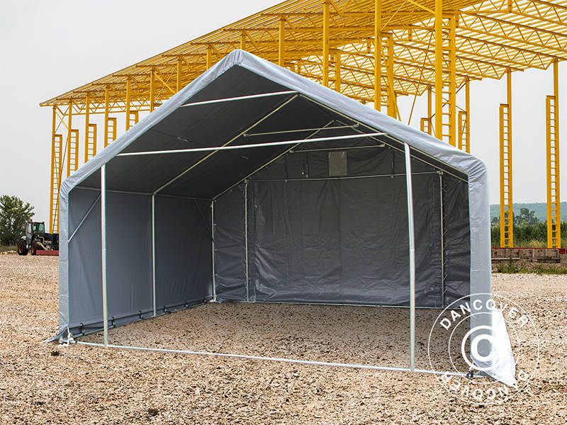 Lagertelt PRO 4x4x2x3,1m, PVC, Grå - Image 9