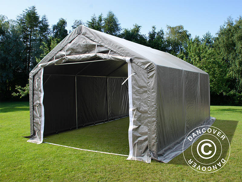 Lagertelt PRO 4x6x2x3,1m, PE, Grå - Image 16