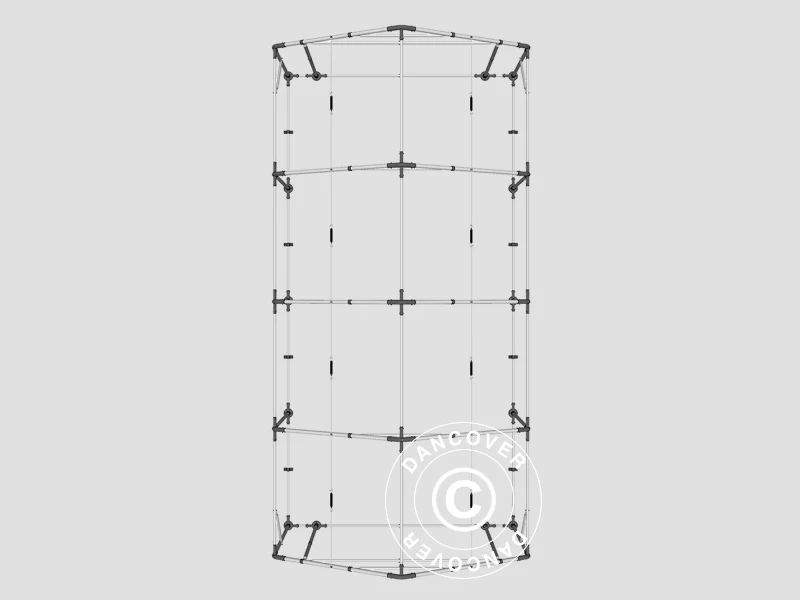 Lagertelt PRO 4x8x2x3,1m, PVC, Grå - Image 22
