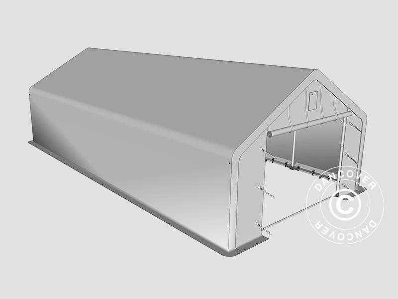 Lagertelt PRO 5x10x2x3,39m, PVC, Grå - Image 15