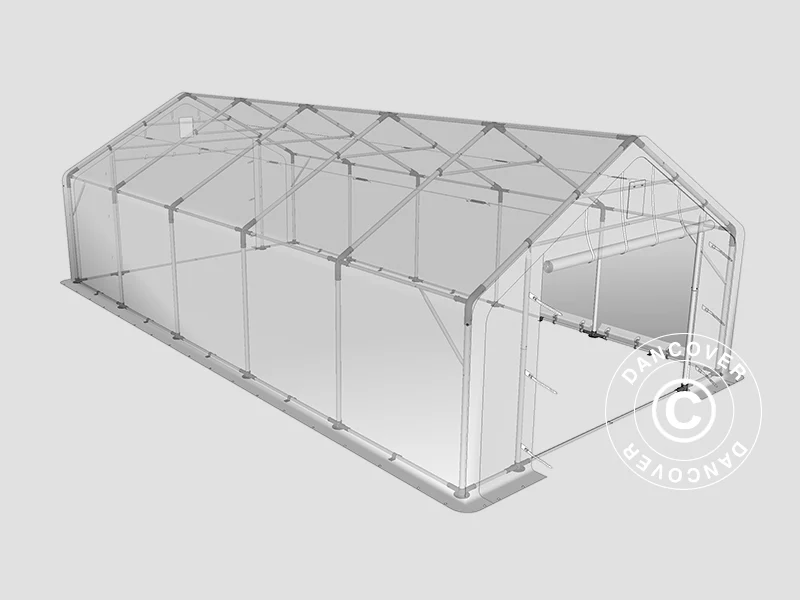 Lagertelt PRO 5x10x2x3,39m, PVC, Grønn - Image 6