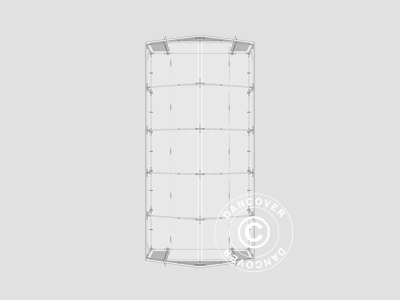 Lagertelt PRO 5x10x2x3,39m, PVC, Grønn - Image 9