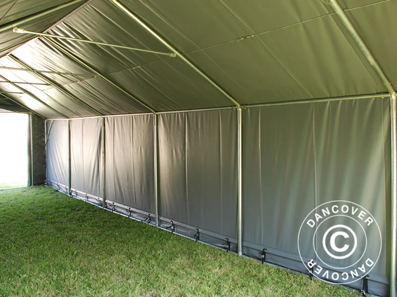 Lagertelt PRO 5x12x2x3,39m, PVC, Grå - Image 13