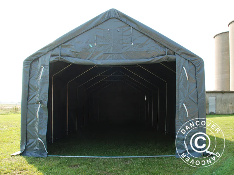 Lagertelt PRO 5x12x2x3,39m, PVC, Grå - Image 17