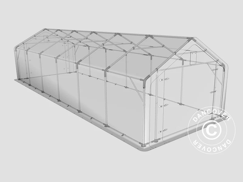 Lagertelt PRO 5x12x2x3,39m, PVC, Grå - Image 27
