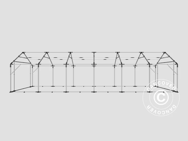 Lagertelt PRO 5x12x2x3,39m, PVC, Grå - Image 38