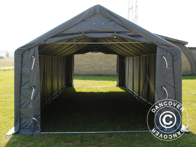 Lagertelt PRO 5x12x2x3,39m, PVC, Grå - Image 6