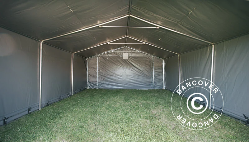 Lagertelt PRO 5x6x2x3,39m, PVC, Grå - Image 15