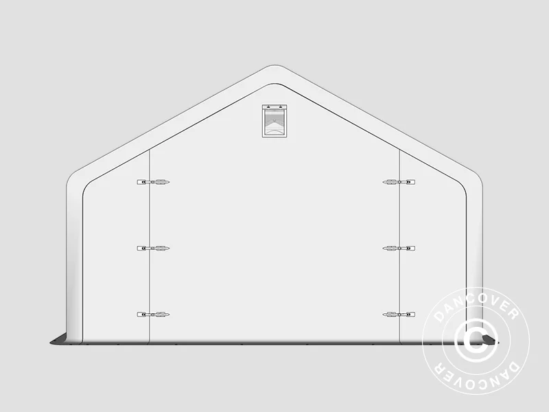 Lagertelt PRO 5x6x2x3,39m, PVC, Grå - Image 26