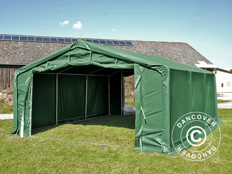 Lagertelt PRO 5x8x2,5x3,89m, PVC, Grønn - Image 4