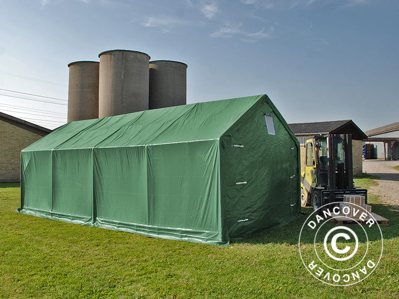 Lagertelt PRO 5x8x2,5x3,89m, PVC, Grønn - Image 5