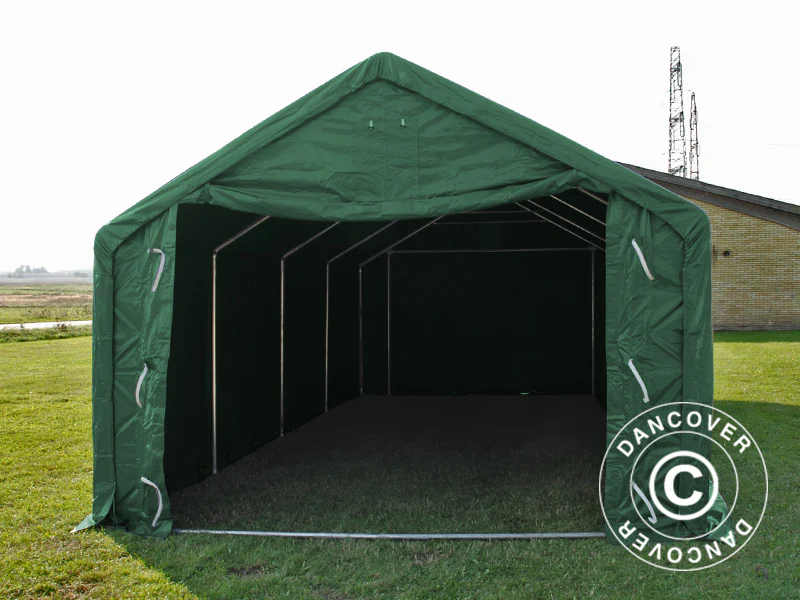 Lagertelt PRO 5x8x2,5x3,89m, PVC, Grønn - Image 7