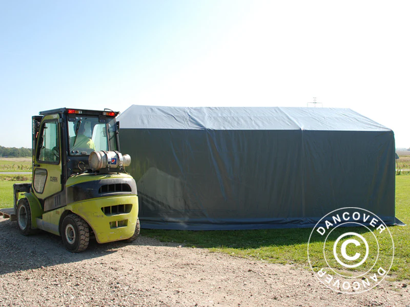 Lagertelt PRO 5x8x2x3,39m, PVC, Grå - Image 8