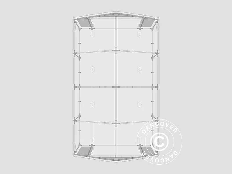 Lagertelt PRO 5x8x2x3,39m, PVC, Grønn - Image 17