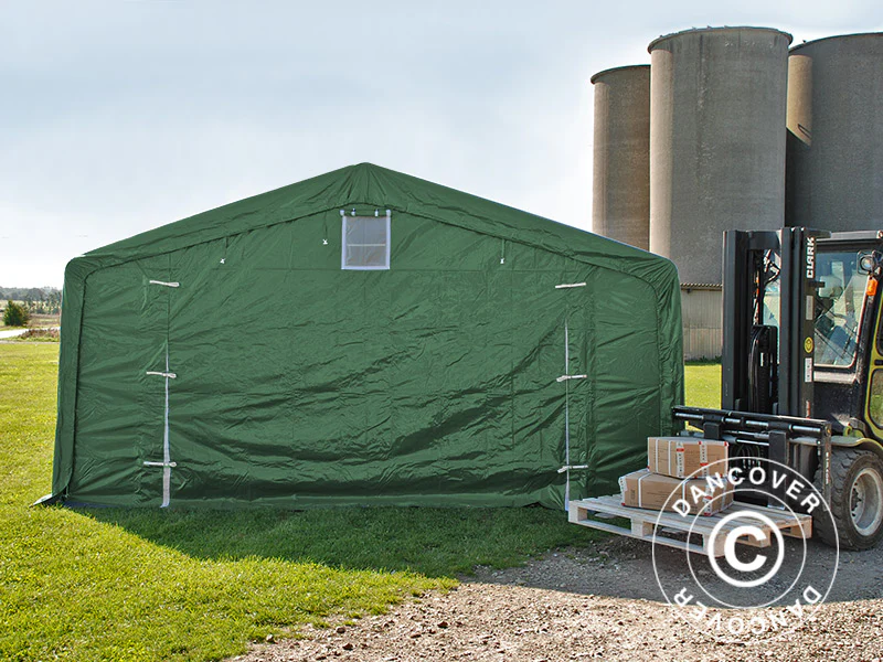 Lagertelt PRO 5x8x2x3,39m, PVC, Grønn - Image 7