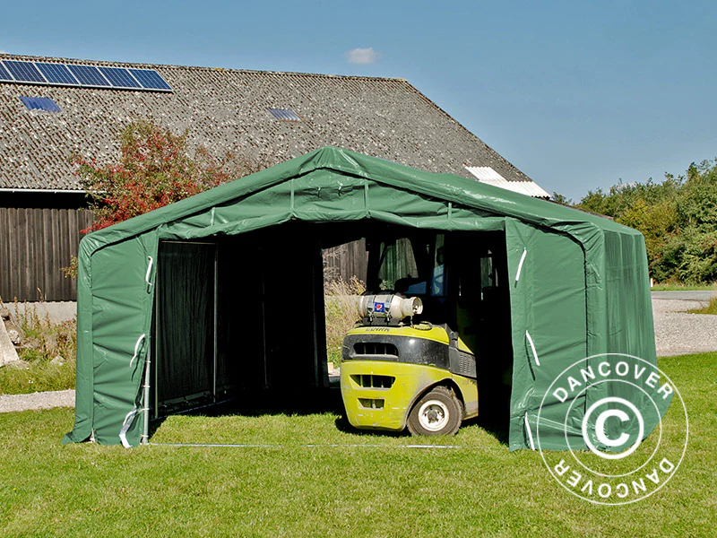 Lagertelt PRO 5x8x2x3,39m, PVC, Grønn - Image 9