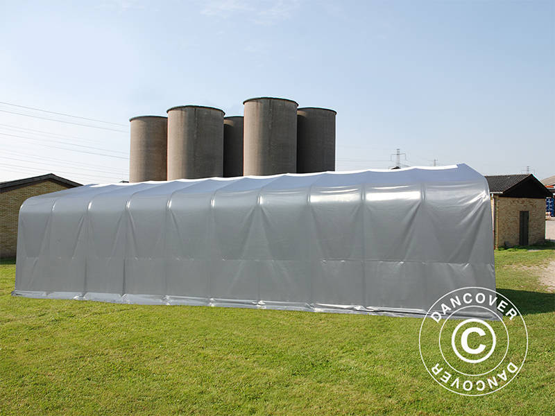 Lagertelt PRO 6x12x3,7m PVC m/hvitt takpanel, Grå - Image 10
