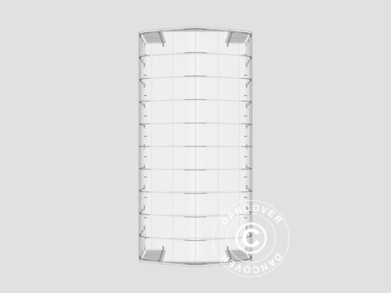 Lagertelt PRO 6x12x3,7m PVC m/hvitt takpanel, Grå - Image 19