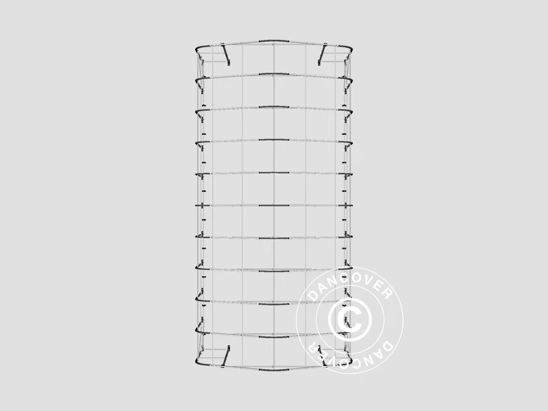 Lagertelt PRO 6x12x3,7m PVC m/hvitt takpanel, Grå - Image 23