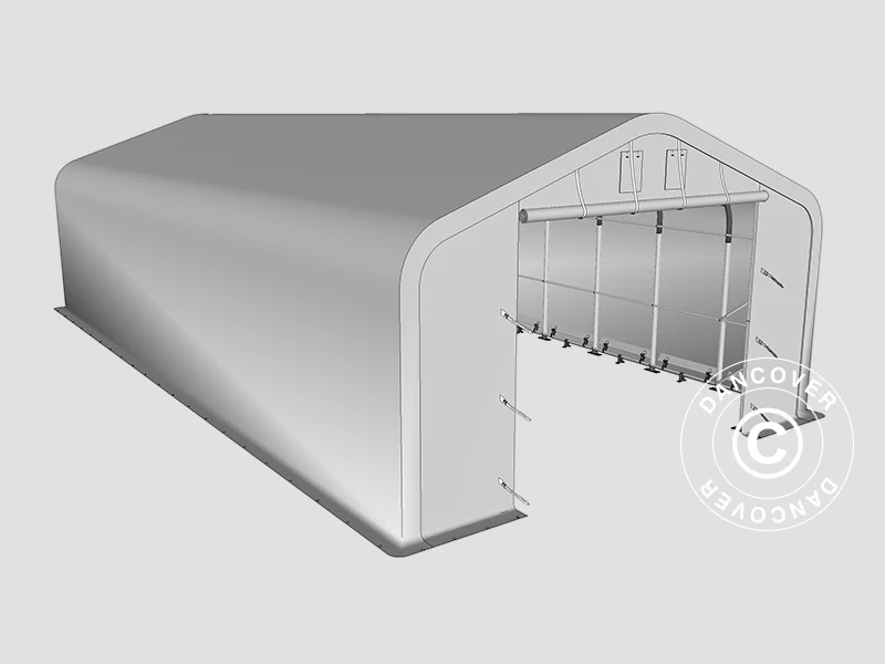 Lagertelt PRO 6x12x3,7m PVC m/hvitt takpanel, Grønn - Image 18