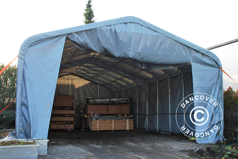 Lagertelt PRO 6x12x3,7m PVC m/hvitt takpanel, Grønn - Image 27