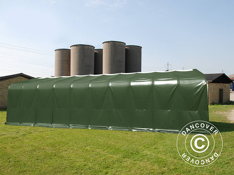 Lagertelt PRO 6x12x3,7m PVC m/hvitt takpanel, Grønn - Image 4