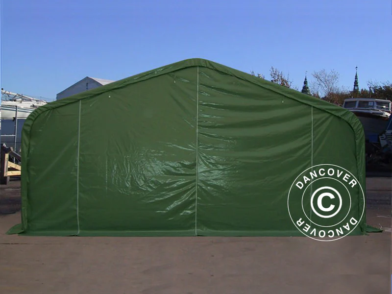 Lagertelt PRO 6x18x3,7m PVC m/hvitt takpanel, Grønn - Image 12