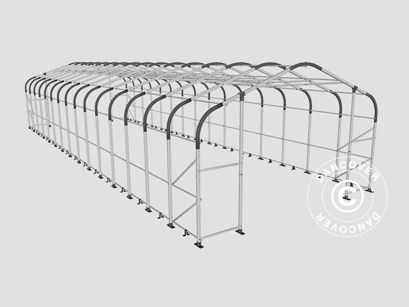 Lagertelt PRO 6x18x3,7m PVC m/hvitt takpanel, Grønn - Image 21