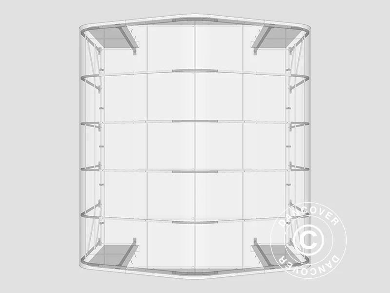 Lagertelt PRO 6x6x3,7m, PE, Grå - Image 3