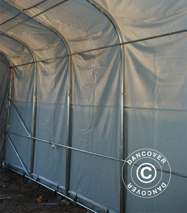 Lagertelt PRO 6x6x3,7m PVC, Grå - Image 7