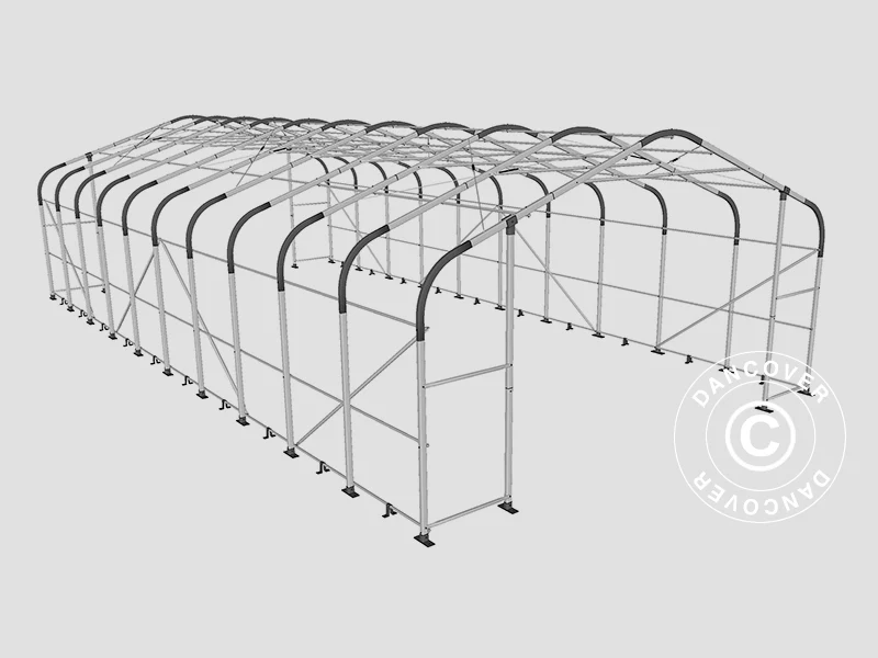 Lagertelt PRO 7x14x3,8m PVC m/hvitt takpanel, Grønn - Image 19