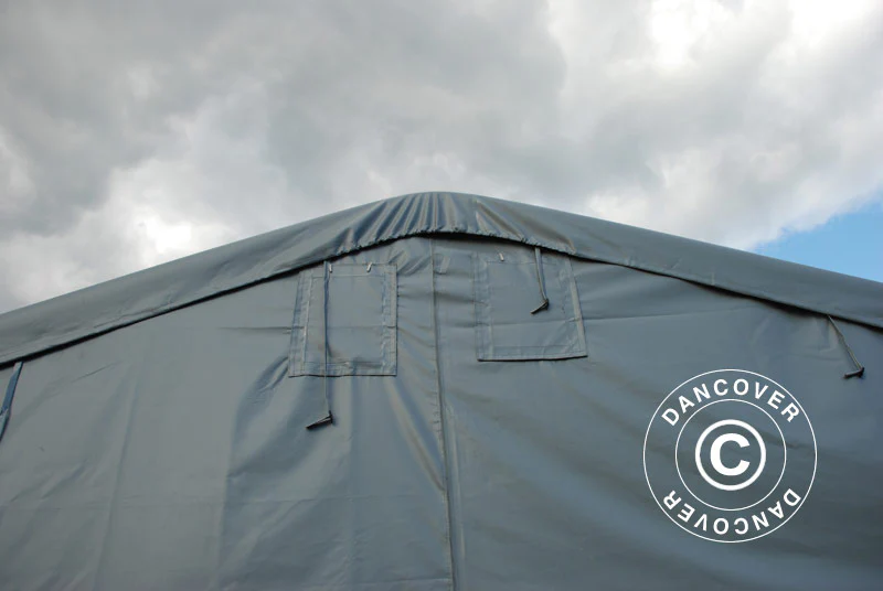 Lagertelt PRO 7x7x3,8m PVC m/hvitt takpanel, Grå - Image 9