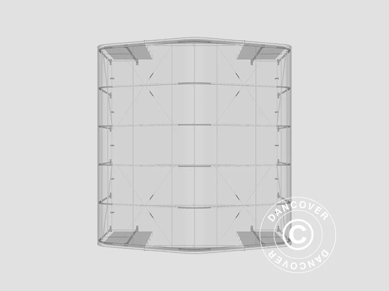 Lagertelt PRO 7x7x3,8m PVC m/hvitt takpanel, Grønn - Image 13