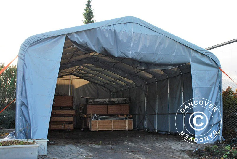 Lagertelt PRO 7x7x3,8m PVC m/hvitt takpanel, Grønn - Image 25