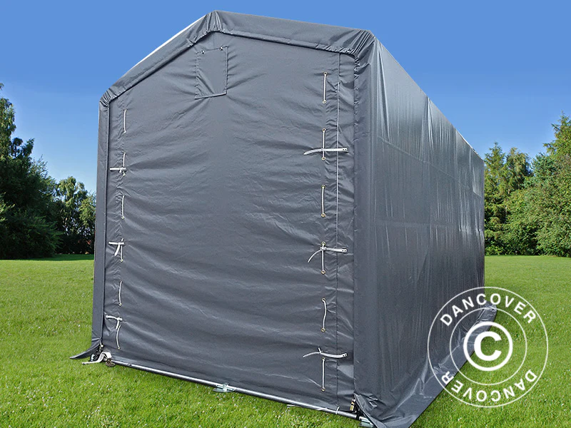 Lagertelt PRO XL 3,5x8x3,3x3,94m, PVC, Grå - Image 2