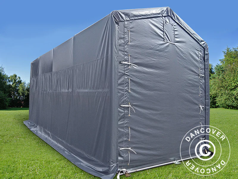Lagertelt PRO XL 3,5x8x3,3x3,94m, PVC, Grå - Image 3