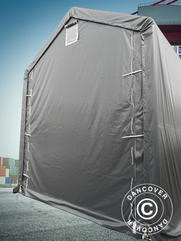 Lagertelt PRO XL 3,5x8x3,3x3,94m, PVC, Grå - Image 6