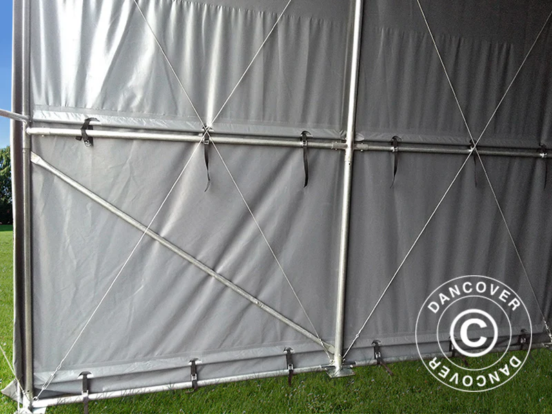Lagertelt PRO XL 3,5x8x3,3x3,94m, PVC, Grå - Image 7