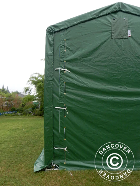 Lagertelt PRO XL 3,5x8x3,3x3,94m, PVC, Grønn - Image 11