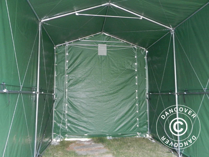 Lagertelt PRO XL 3,5x8x3,3x3,94m, PVC, Grønn - Image 12