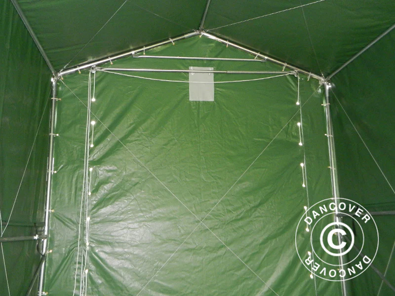 Lagertelt PRO XL 3,5x8x3,3x3,94m, PVC, Grønn - Image 13