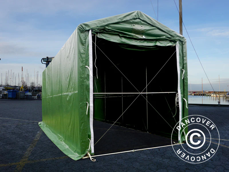 Lagertelt PRO XL 3,5x8x3,3x3,94m, PVC, Grønn - Image 2