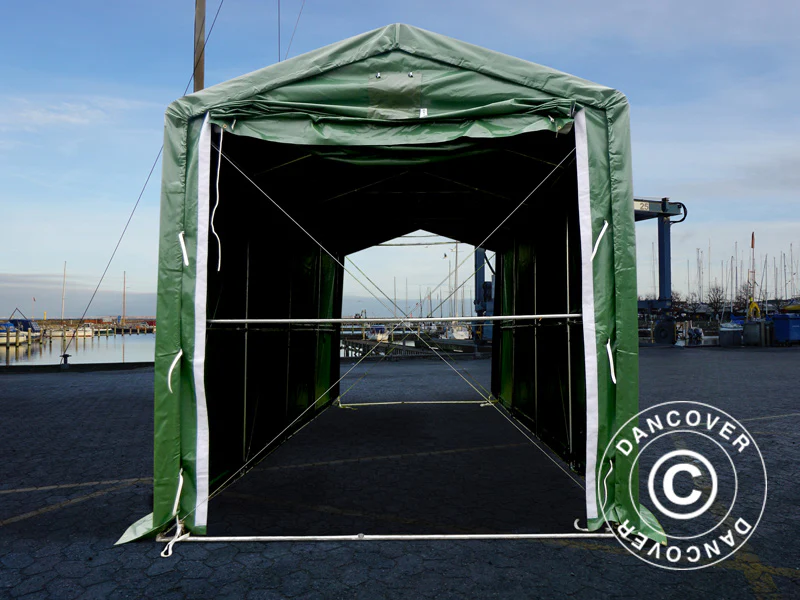 Lagertelt PRO XL 3,5x8x3,3x3,94m, PVC, Grønn - Image 3