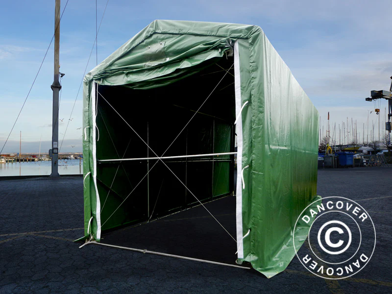 Lagertelt PRO XL 3,5x8x3,3x3,94m, PVC, Grønn - Image 4