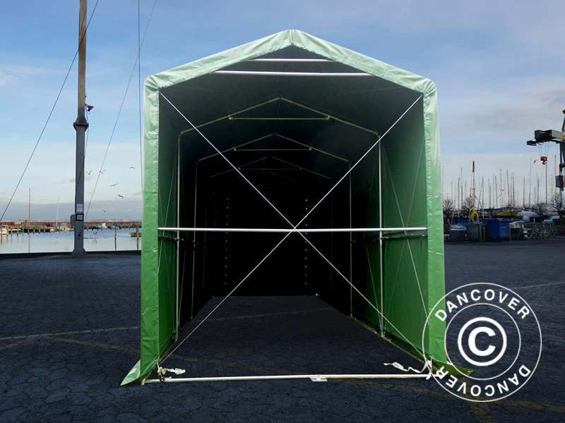 Lagertelt PRO XL 3,5x8x3,3x3,94m, PVC, Grønn - Image 5