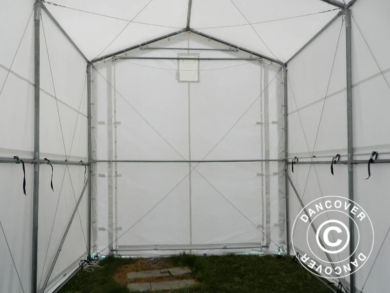 Lagertelt PRO XL 3,5x8x3,3x3,94m, PVC, Hvit - Image 12