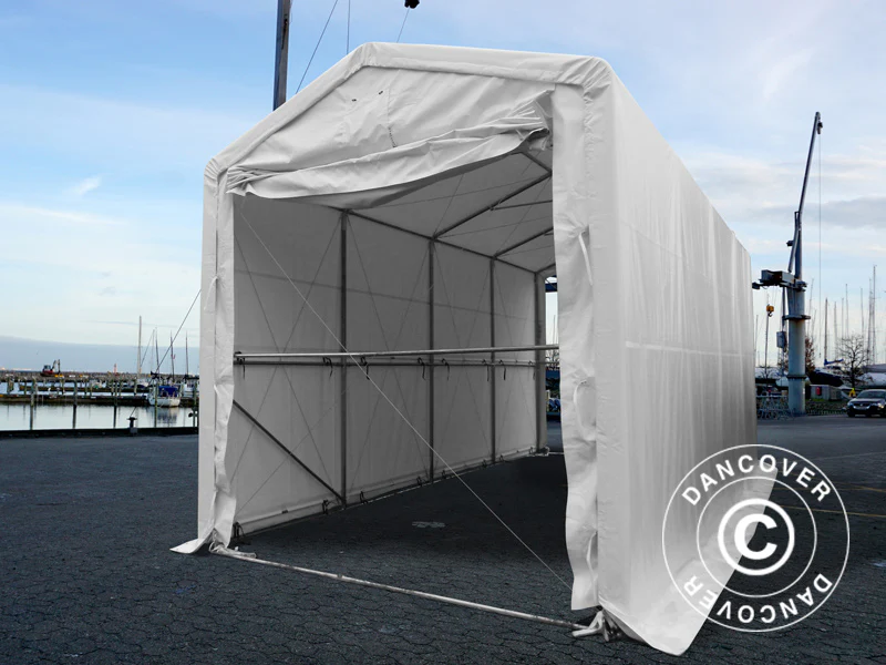 Lagertelt PRO XL 3,5x8x3,3x3,94m, PVC, Hvit - Image 2